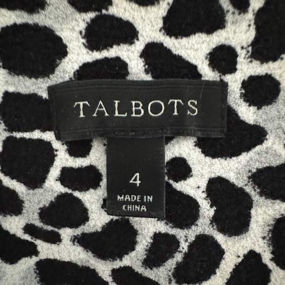 Talbots Cheetah Print Lined Midi Dress Size 4 - Picture 4 of 7